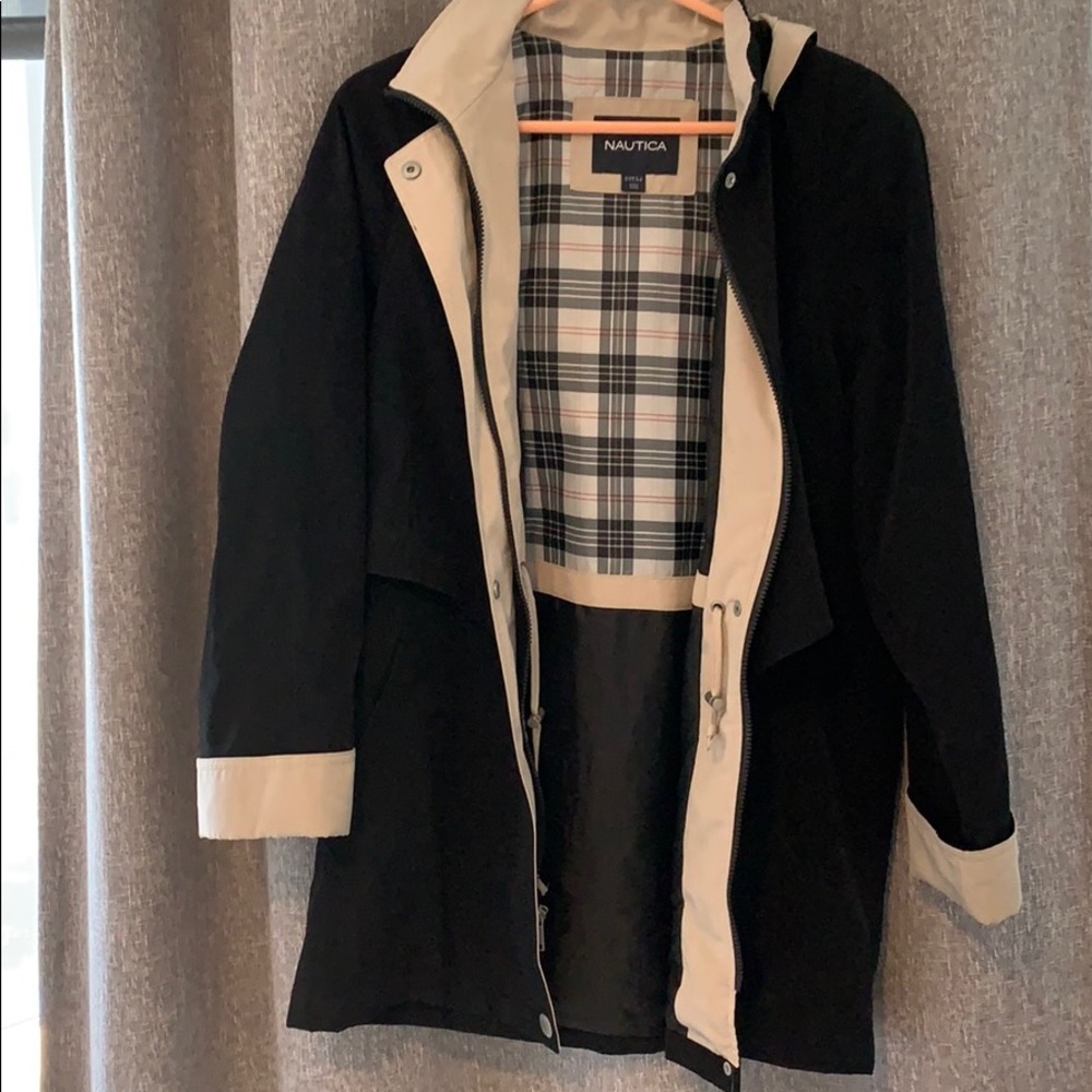 Nautical Soft Shell Hooded Rain Jacket